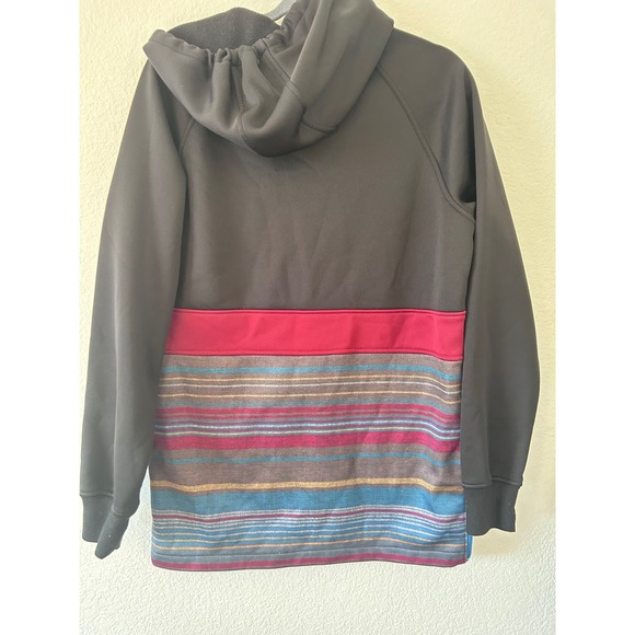 Aperture Bonded Fleece Hooded Half-Zip Anorak Jacket‎ Colorblock Striped Size S - Picture 6 of 10